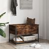 vidaXL Storage Bench Smoked Oak Engineered Wood and Metal Industrial