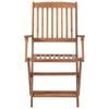 vidaXL Outdoor Chair Set of 8 Brown Solid Acacia wood Standard