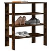 vidaXL Shoe Rack Smoked Oak Engineered Wood Medium Shoe Rack