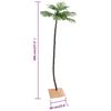 vidaXL LED Tree Green, Brown Steel, Plastic, Jute Fabric Tall, Slim