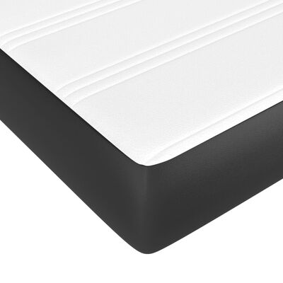 vidaXL Pocket Spring Bed Mattress Black 53.9"x74.8"x7.9" Full Faux Leather
