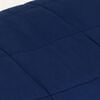 vidaXL Weighted Blanket Blue Cotton, Polyester, Glass Beads 61 x 87 in