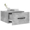 vidaXL Wall-mounted Bedside Cabinet Set of 2 Concrete grey Engineered wood