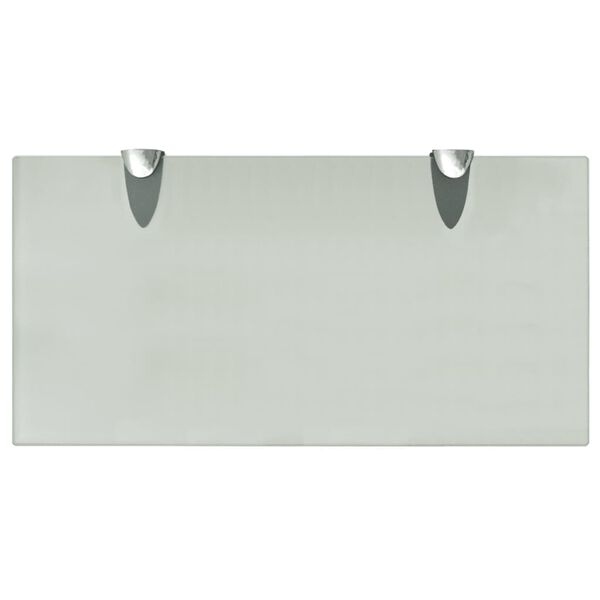 vidaXL Floating Shelf Frosted Tempered safety glass, Zinc alloy Medium