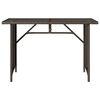 vidaXL Garden Table Brown PE Rattan 43.3 x 26.8 in