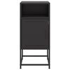 vidaXL Bedside Cabinet Set of 2 Black Steel Standard Bedside Cabinet