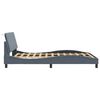 vidaXL Bed Frame Dark Gray Velvet, Metal, Solid Pine, Plywood Double Bed