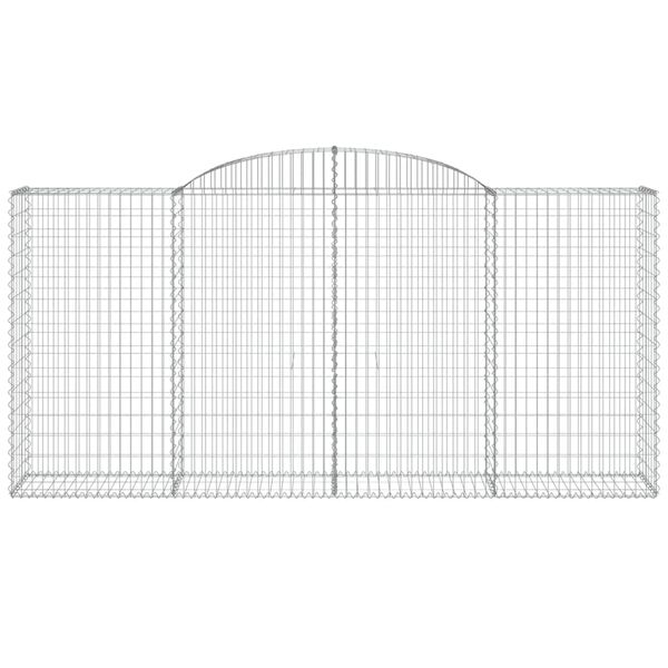 vidaXL Gabion Basket Set of 10 Silver Galvanized Iron Large