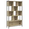 vidaXL Bookcase Sonoma oak Engineered wood, powder-coated steel Bookcase
