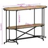 vidaXL Console Table Brown and black Rough mango wood, iron Medium