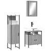 vidaXL Bathroom Furniture Set Gray Sonoma Engineered wood Compact