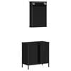 vidaXL Bathroom Furniture Set Black Engineered wood