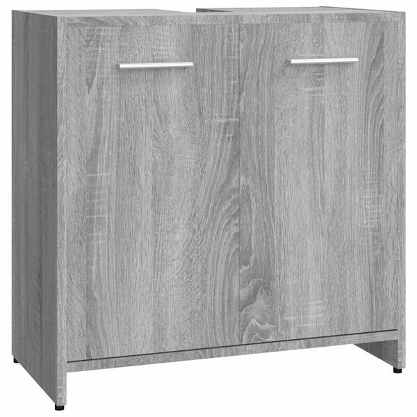 vidaXL Bathroom Cabinet Gray Sonoma 23.6"x13"x23.6" Engineered Wood