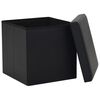 vidaXL Storage Stool Set of 2 Black PVC, MDF, Foam Medium