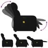 vidaXL Stand Up Massage Recliner Chair Black Fabric, metal, plywood