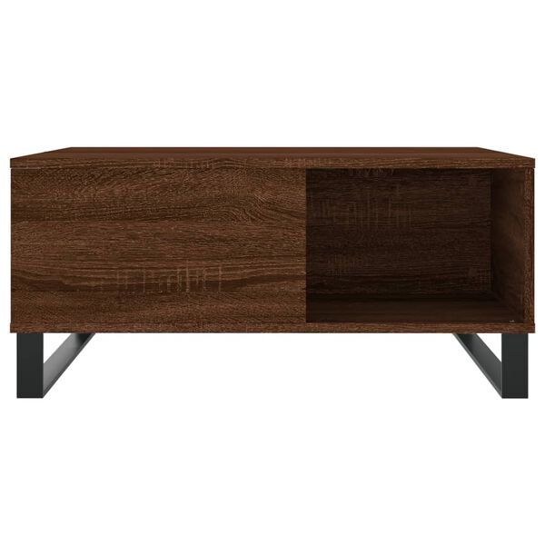 vidaXL Coffee Table Brown Oak Engineered Wood, Metal Medium Coffee Table