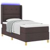 vidaXL Box Spring Bed with Mattress Brown 31.5" x 78.7" fabric