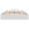 vidaXL Ottoman Bed Frame White Faux leather, metal, plywood, engineered wood