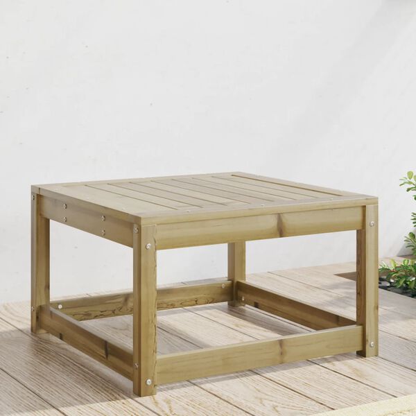 vidaXL Garden Footstool Natural Pine Treated Pine Wood 25.0 in Modular