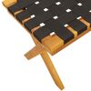 vidaXL Garden Bench Black and brown Solid acacia wood and olefin fiber