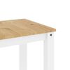 vidaXL Dining Table White Solid pine wood 46.1 x 23.6 x 29.5 in
