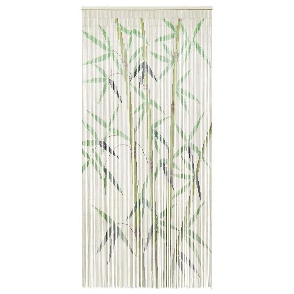 vidaXL Insect Door Curtain Bamboo Print 35.4x86.6" Bamboo