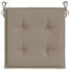 vidaXL Chair Cushion Set of 6 Taupe Oxford fabric (100% polyester)