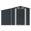 vidaXL Garden Shed Anthracite Galvanized steel, Polypropylene Large