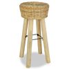 vidaXL Bar Chair Set of 2 Natural Rattan