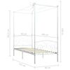 vidaXL Bed Frame White Metal Single Tough Bed Frame Rectangular