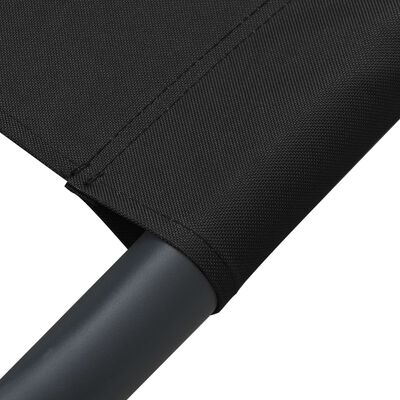 vidaXL Patio Lounge Bed Fabric Black