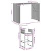 vidaXL Garden Bar Set Grey PE Rattan, Powder-Coated Steel, Solid Acacia Wood