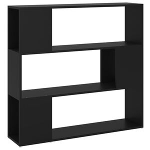 vidaXL Book Cabinet Room Divider Black Engineered wood