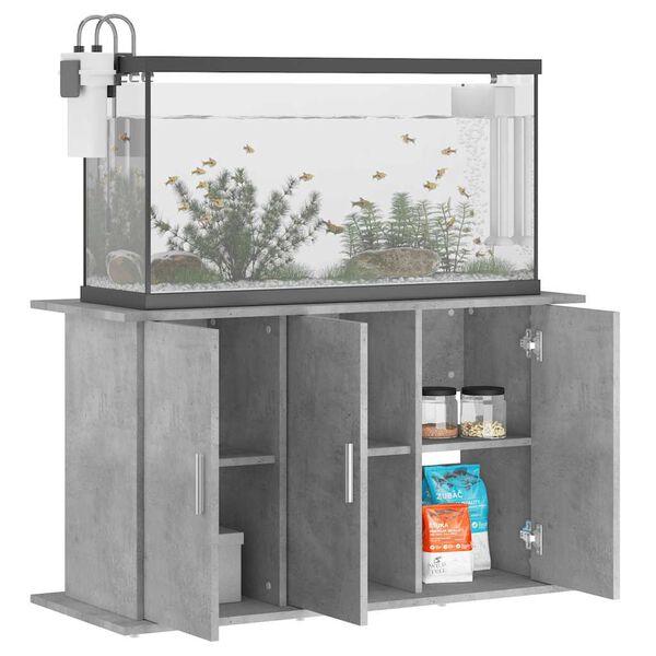 vidaXL Aquarium Stand Concrete gray Engineered wood 39.8 x 16.1 x 22.8 in