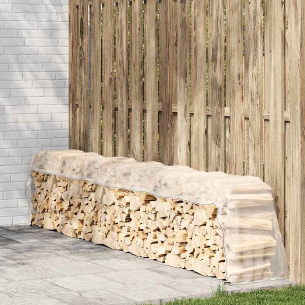 vidaXL Clear Tarpaulin with Eyelets 3.3x19.7' Polyethylene