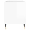 vidaXL Record Cabinet High Gloss White 33.5"x15"x18.9" Engineered Wood