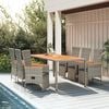 vidaXL Garden Dining Set Grey