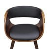 vidaXL Dining Chair Set of 2 Brown, Black Plywood, Faux Leather Standard