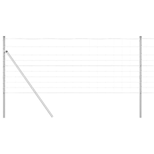 vidaXL Fence Post Galvanized 82.02 x 3.28 ft Steel