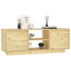 vidaXL TV Cabinet Natural Pine Solid Pinewood Compact TV Cabinet