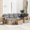 vidaXL Garden Sofa Set Beige, Light grey