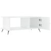 vidaXL Coffee Table High gloss white Engineered wood, Iron Medium