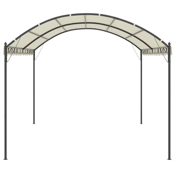 vidaXL Gazebo Cream and black Fabric (100% polyester), steel Large