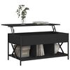 vidaXL Coffee Table Black Engineered wood and Metal Standard