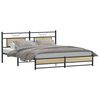 vidaXL Bed Frame Sonoma oak Steel, engineered wood Double