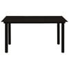 vidaXL Garden Dining Set Black Powder-coated steel, glass, cotton rope