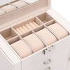 vidaXL Jewellery Box 5-Layer with Mirror Lockable White