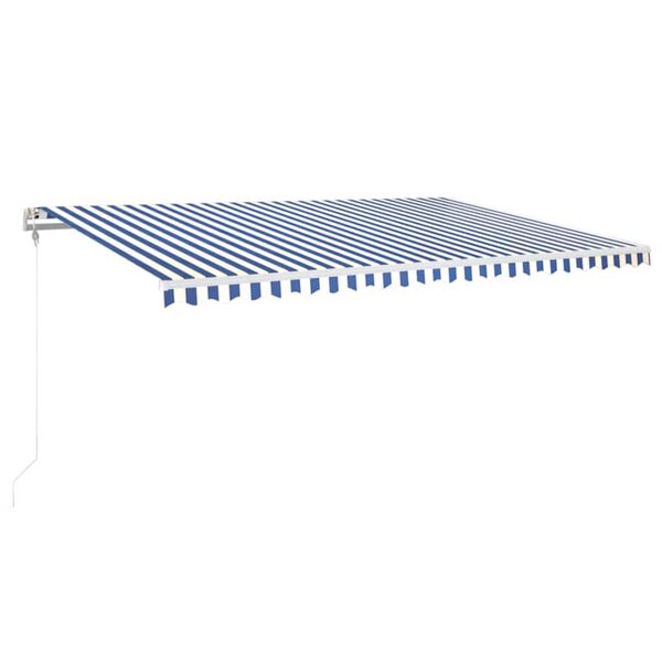 vidaXL Retractable Awning Blue and White