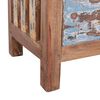 vidaXL Nightstand Brown and Blue Solid mahogany wood Medium Nightstand