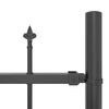vidaXL Garden Fence 2 pcs Grey 170 x 140 cm Powder-Coated Steel